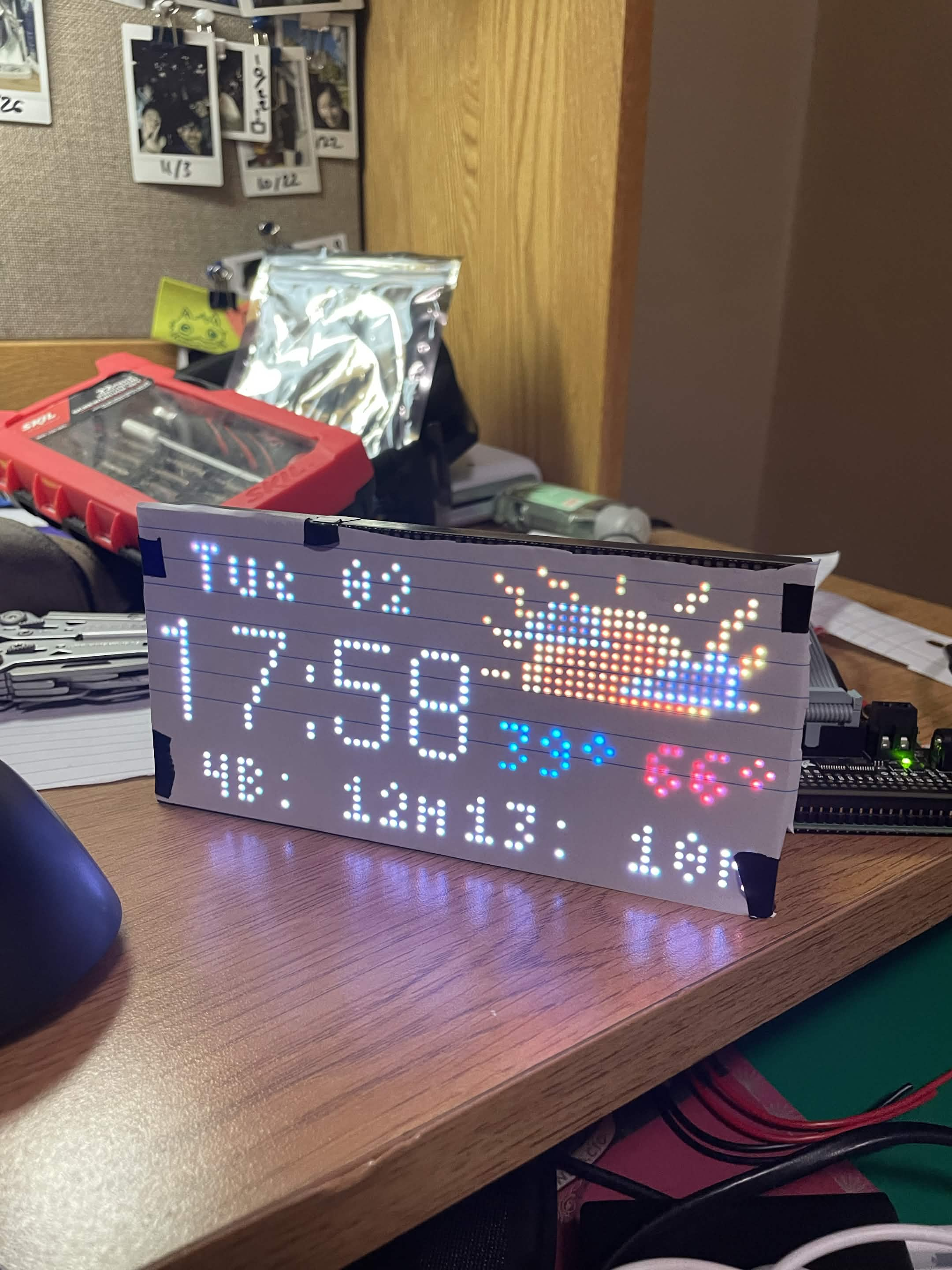 Raspberry Pi Transit Clock with LED dot matrix display